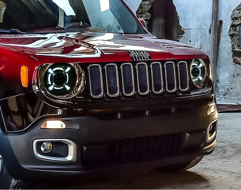 Modified Head Lamp Assy With LED Daytime Running Lights for JEEP Renegade 2016