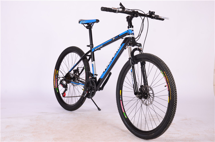 Hot sale OEM 21 speed double wall rim black hi ten steel mountain bicycle with suspension