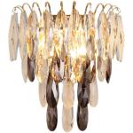 22*28cm Contemporary Glass Wall Sconces K9 Crystal Led Wall Lights