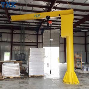 Wholesale Workshop 0.5t Manual Push Small Jib Crane / Mobile Portable Jib Crane With Hoist from china suppliers