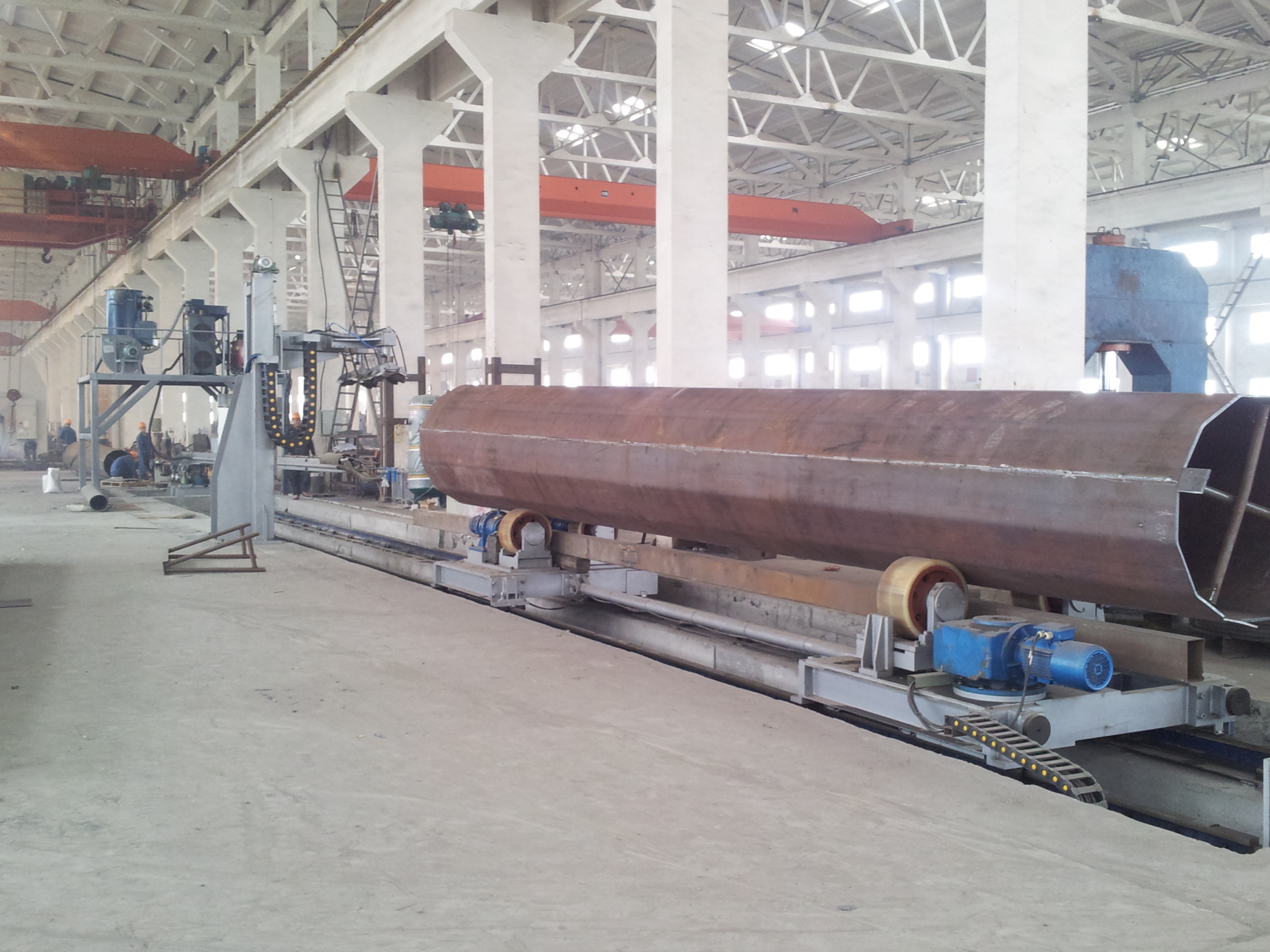 Conical Electric Power Transmission Poles 5.0mm Thickness Steel Plate Three Sections