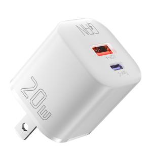 Wholesale PD3.0 QC3.0 GaN Chargers USB A Type C USB C Phone Charger 20W ES-CD31 Series from china suppliers