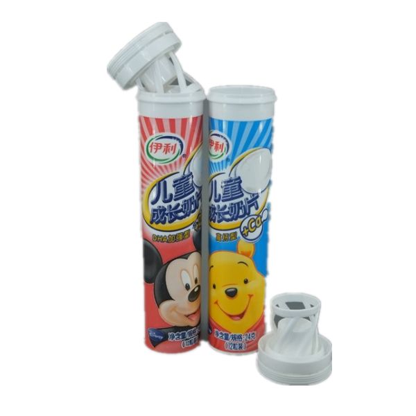 Custom Candy Container 84mm 99mm 96mm Empty PP Plastic Effervescent Tablet Tubes with Desiccant Cap