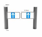 Supermarket Entrance Turnstile , Mechanical Supermarket Swing Gate