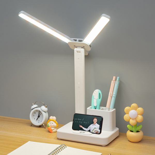 Chargeable Desk Lamp Adjustable Brightness and Flexible Arm Suitable for Office Study and Professional Workspaces