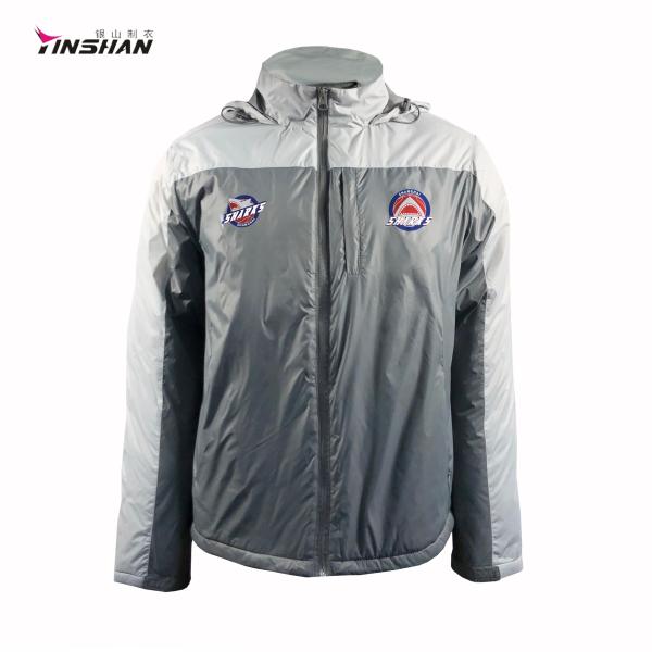 Unisex Sports Windproof Gray Motorcycle Jacket with Customized Logo and Stand