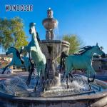 Metal Brass Bronze Horse Sculpture 225cm For Garden Decoration
