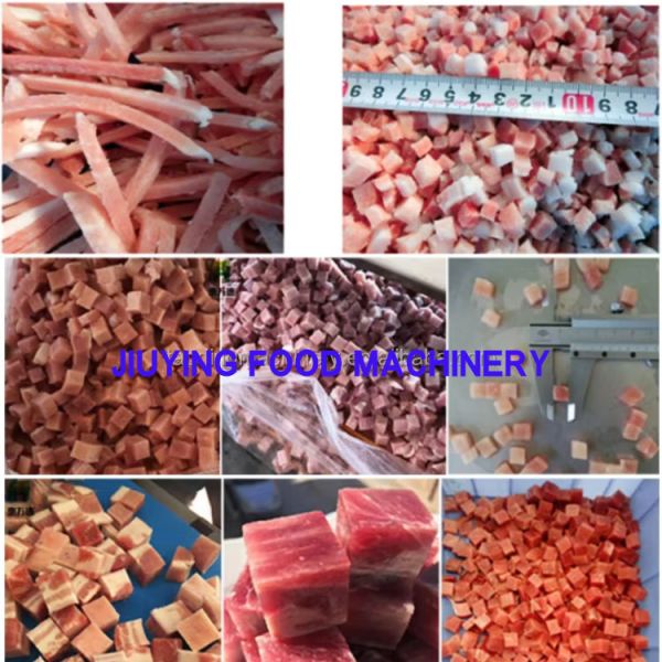 1000-1500kg/h Frozen Meat Dicing Machine Chicken Breast Cubbing Beef Cube Cutter