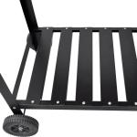 73.5*22.5cm x 2 Cooking Area Outdoor Trolley Flat Top Charcoal Grill with 2