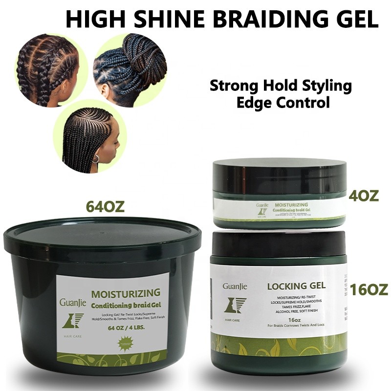 16oz Customized Logo Braiding Gel Private Labeling Edge Control Private Label Hair Gel For Women Professional Twist And Lock Gel