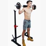 Steel W107cm H150cm Gym Squat Rack Adjustable Black Red Power Squat Rack
