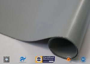 China Silver Grey Liquid Silicone Coated Fiberglass Fabric E - Glass 0.45mm on sale