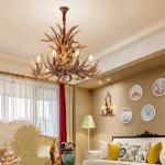 265V Nordic Modern Pendant Light For Retro Bar Horn Deer