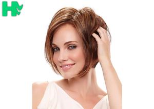 Wholesale Short Straight Dark Brown Synthetic Hair Wigs , Full Lace Synthetic Wigs from china suppliers