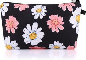 Wholesale Women Cute Makeup Bag Travel Organizer Pouches with Zipper Sunflower Waterproof Printed Roomy Toiletry Bag from china suppliers