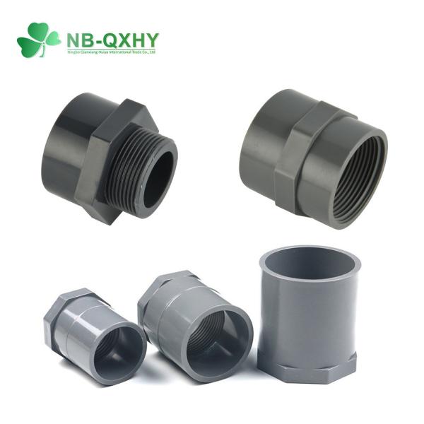 Flexible 63mm PVC DIN Standard Male Thread Adapter for Water Fitting Connection