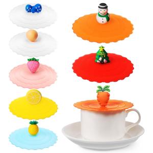 Wholesale Silicone Mug Lid Cover, Colorful Anti-Dust Silicone Mug Cover Cute Reusable Silicone Lids For Cups Mug Beer Glass Indoor from china suppliers
