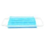 White Blue Disposable Face Mask High Filtration For Personal Safety