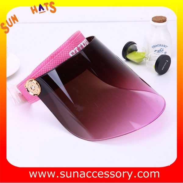 AK16102 PVC sun visor summer hats , promotion hats and cap for sale