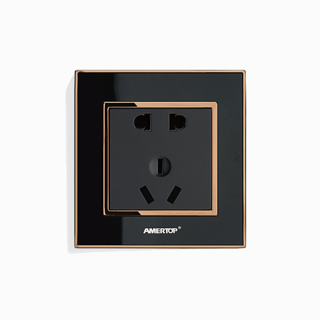 Modern Electric Brass Switches And Sockets For Home / Apartment