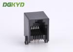 Black Plastic Housing Telephone Jack 6p6c Rj11 Connector