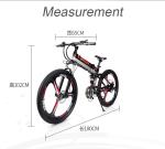 48V 26 inch Electric Folding Bike With 3 Knife And Shimano 21 Speed Derailleur