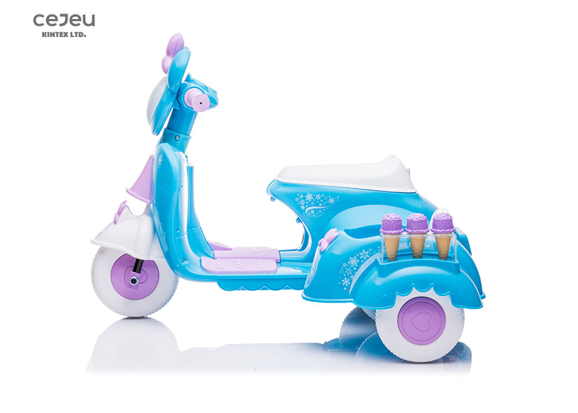 Tricycle Kids Riding Motorcycles 6V Chargeable Battery Front Heart Light