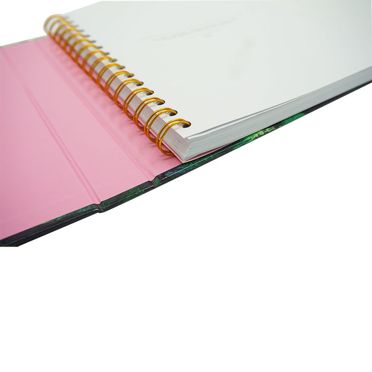 Leaf Spiral Hardcover Journal Notebook Printing Service With Square Back 170*210mm