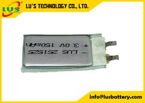 Wholesale Flat Lithium Manganese Dioxide Battery CP251525 3.0v 150mah Li Po Ultra Thin Battery from china suppliers
