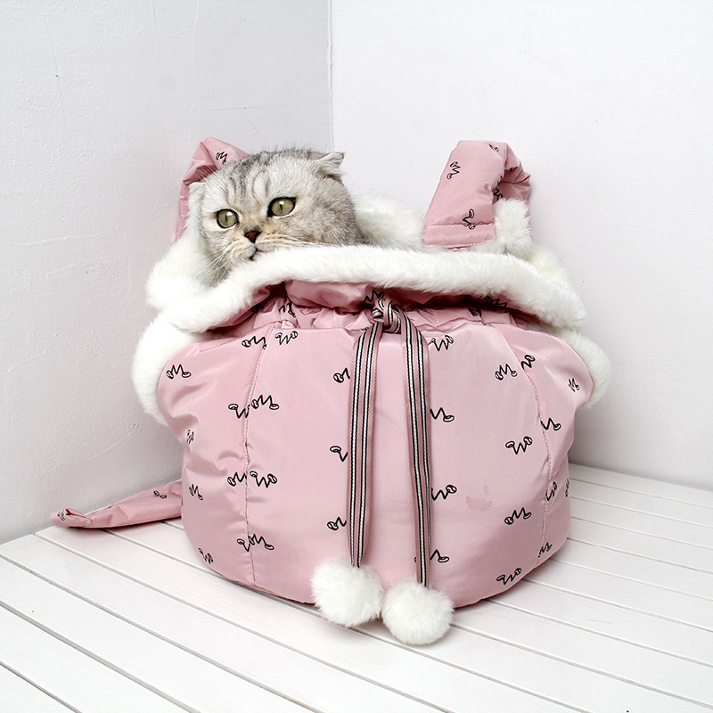 Design Front Pet Fur Carrier Pet Outdoor Warm Dog Bags