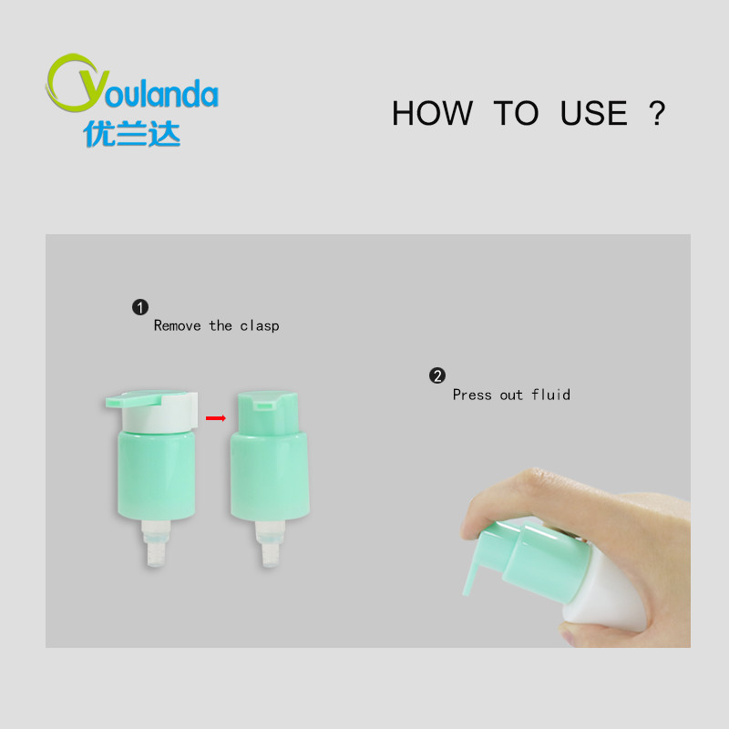 24mm PP Plastic Lotion Pump Hand Cream Pump With Clasp Lock