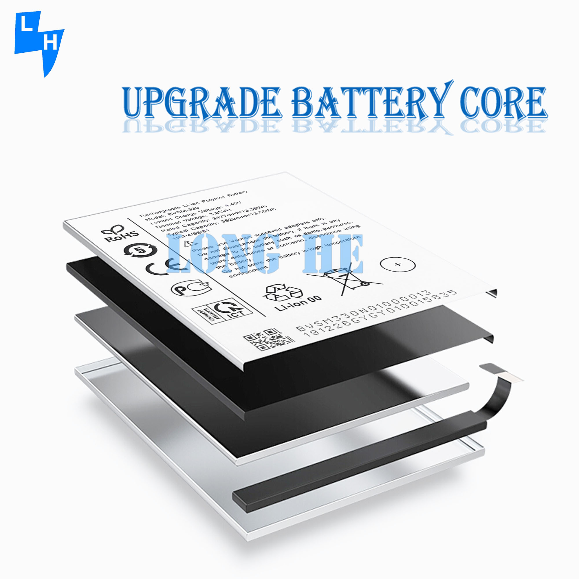 AAA Grade BVSM-330 Battery Replacement for Vsmart Star 3 Yellow Standard Capacity