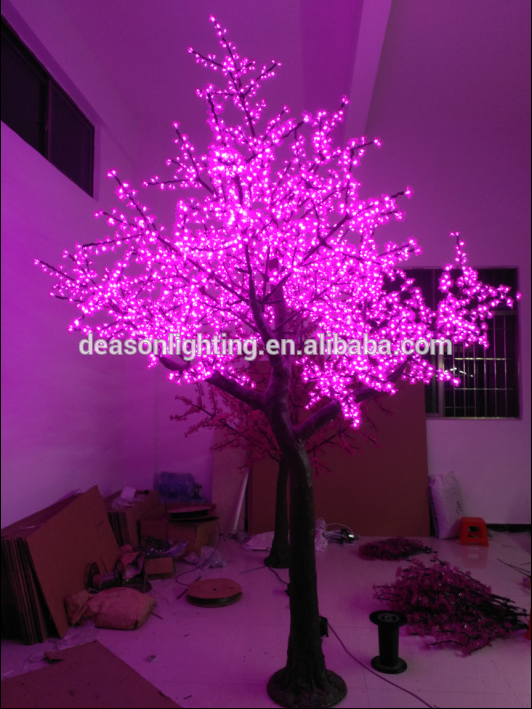 artificial lighted trees