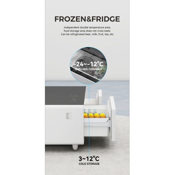 PRIMST Coffee Table Mini Bar with Multifunctional Storage and Intelligent Refrigerator