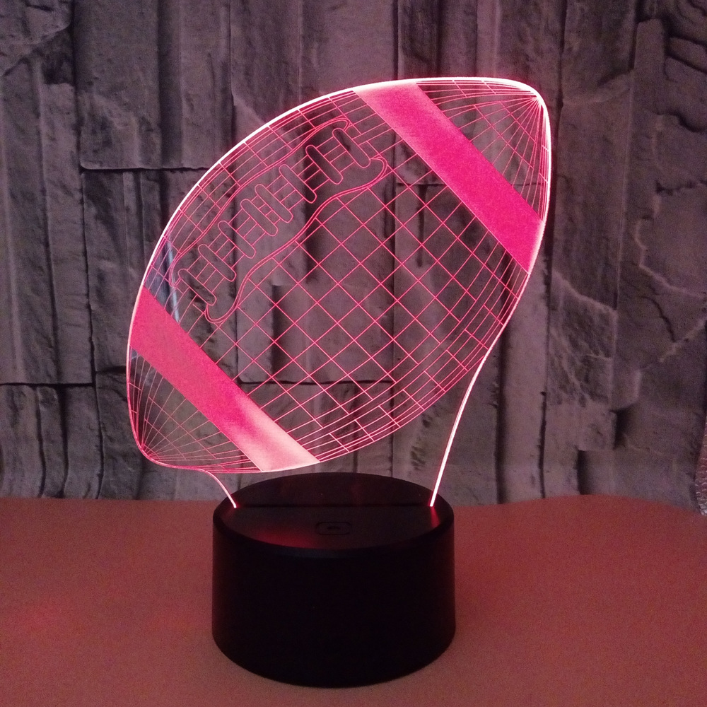 Football colorful 3d LED USB night light small table lamp Touch remote control colorful 3D night light