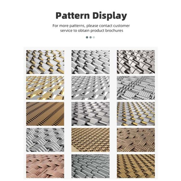 Stainless Steel Brass Metal Decorative Crimped Woven Wire Mesh For Cabinet Doors