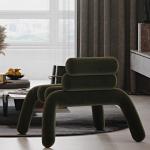 50*62cm Living Room Bedroom Back Fabric Leisure Chair Minimalist