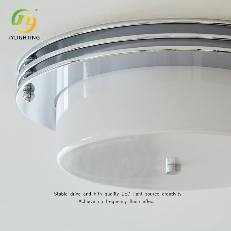 Nordic Iron Hallway Balcony Indoor Ceiling Light Modern Glass Minimalist Bedroom Light