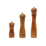 12in 8in Modern Wood Pepper Mill Sustainable Wooden Salt Shaker And Pepper