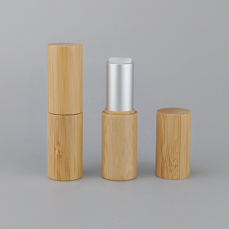 Custom Logo Bamboo Twist up Lipstick Tubes 5g Eco Friendly Empty Mini Unique Lip Balm Tube with Customized Accepted