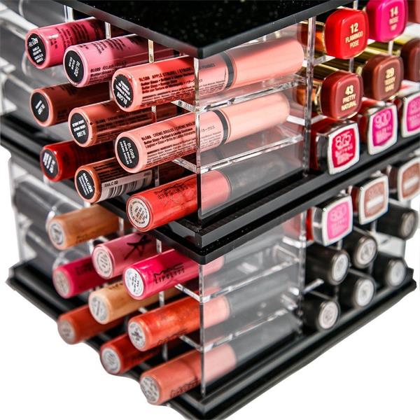 factory custom clear rotating acrylic lipstick organizer for store