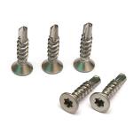 SUS 316 Six Lobe Flat Head Self Drilling Metal Screws For Timber BSD Coarse