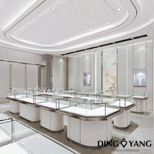 Wholesale White Glass Customized Jewelry Showcase Display from china suppliers