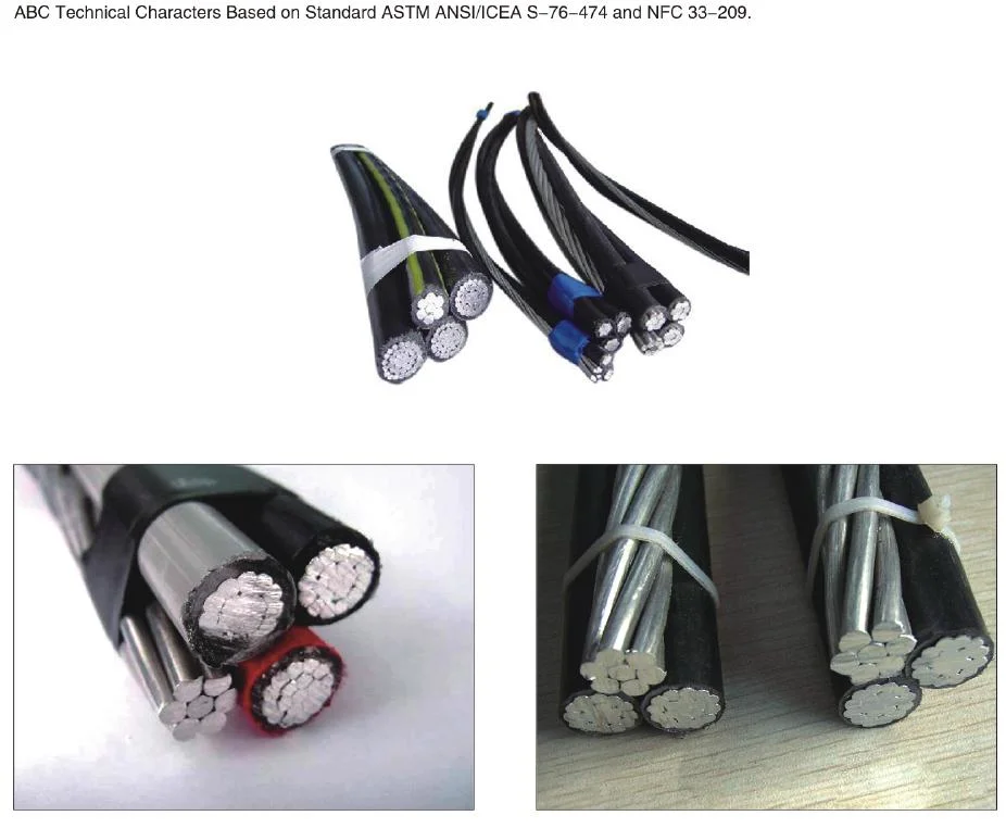 11kv Twisted 95mm2 AAC Overhead ABC Aerial Bunched Cable