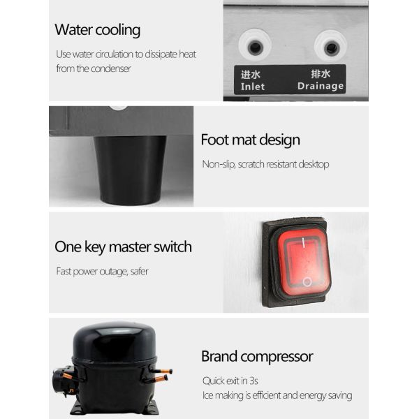 255kg 24H Automatic Commercial Ice Maker Machine for Business Prices Snowflake Ice Machine Private Mold NO N.W. 63KG