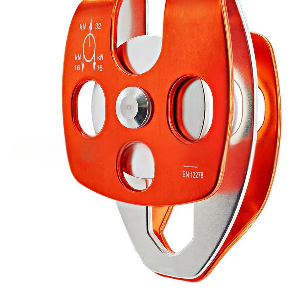 Versatile Climbing and Descending Hardware 7075 Rescue Pulley Aluminum Bearing System