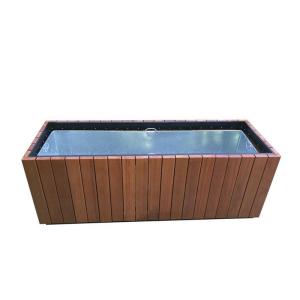 Wholesale Solid Wood Outdoor Large Planters , Rectangular Flower Planter OEM ODM from china suppliers