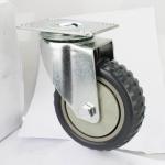 5 Inch 125mm Grey Tread Wheels Total Brake PVC Medium Duty Castors With Dust