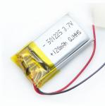 Bluetooth Headset 3.7v 120mah Lipo 501225 Li Polymer Battery With Wire