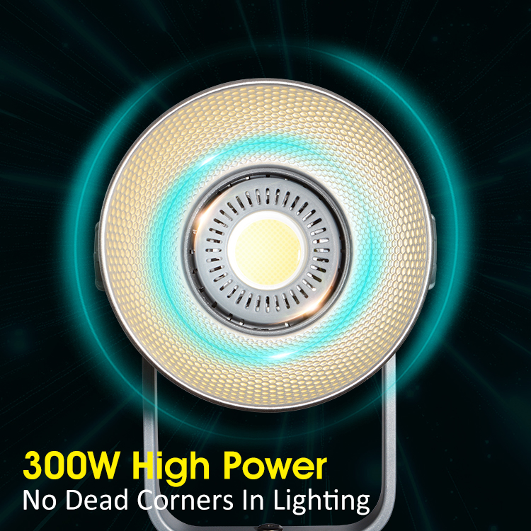 Yidoblo 300W 2700K-6500K Full-color RGBW LED Professional Photography Light for Video Studio Live Streaming Fill Light